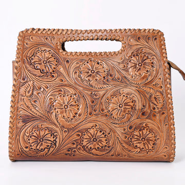 American Darling Clutch Hand Tooled Genuine Leather Women Bag Western Handbag Purse